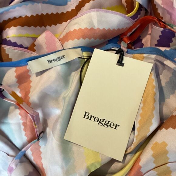 Brogger Edith slip Dress pink multicolors‎ size medium NWT - Picture 11 of 15